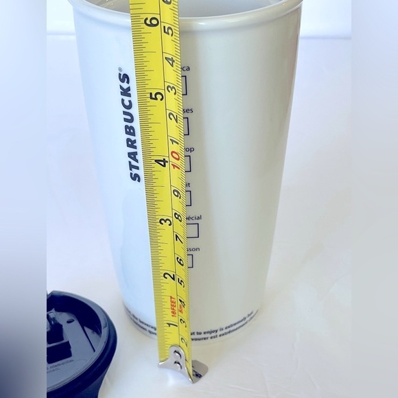 Starbucks Travel Mug Glossy White EUC 11oz - Picture 13 of 13